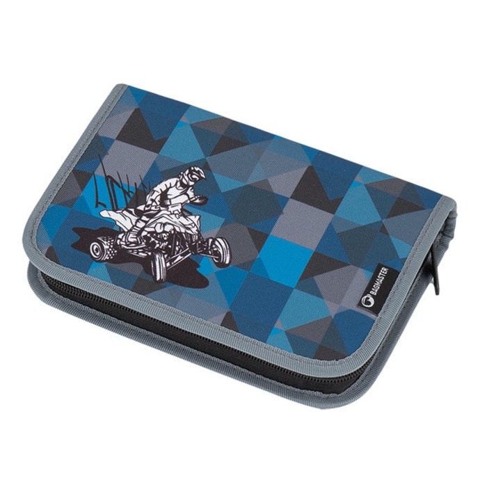 BAGMASTER, KLUČIČÍ ŠKOLNÍ PENÁL GALAXY 7 F BLUE/BLACK/GREY - POUZDRA NA TUŽKY - DOPLŇKY