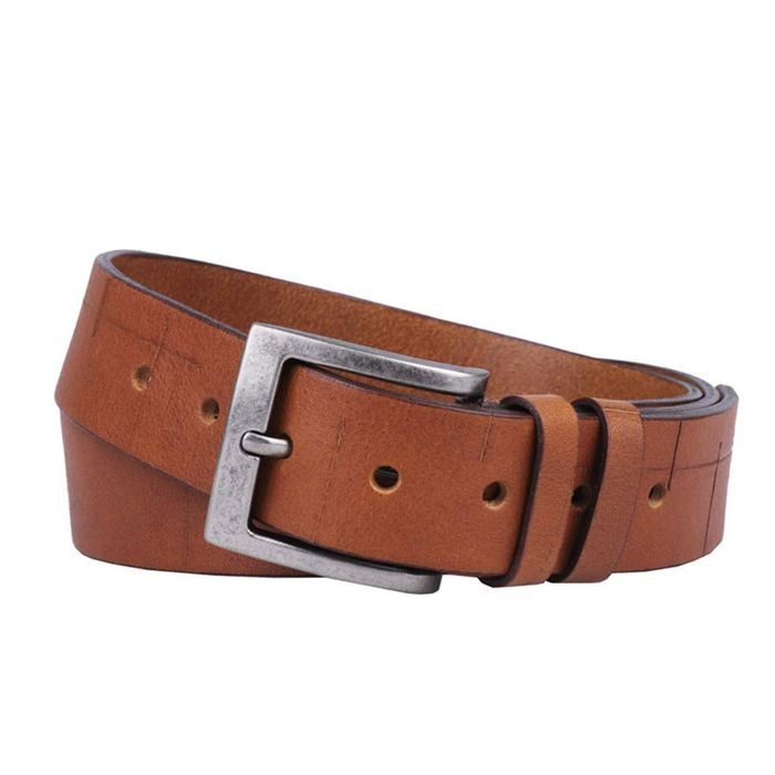 PENNY BELTS, PÁNSKÝ KOŽENÝ OPASEK 501S42, SVĚTLE HNĚDÝ - PÁNSKÉ OPASKY - DOPLŇKY