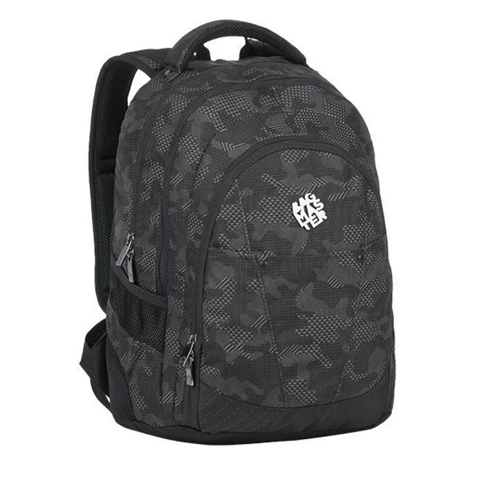 BAGMASTER, STUDENTSKÝ BATOH DIGITAL 9 F DARK GRAY/BLACK 24 L - ŠKOLNÍ A DĚTSKÉ BATOHY - BATOHY