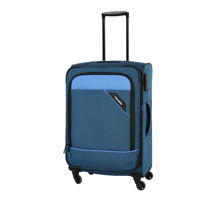 TRAVELITE, CESTOVNÝ KUFOR DERBY 4W M BLUE 87548-20 69/79 L - LÁTKOVÉ KUFRE - CESTOVNÉ  KUFRE A TAŠKY