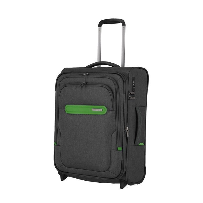 TRAVELITE, KABINOVÝ CESTOVNÍ KUFR MADEIRA 2W S ANTHRACITE/GREEN 41/47 L - PŘÍRUČNÍ ZAVAZADLA - CESTOVNÍ KUFRY A TAŠKY