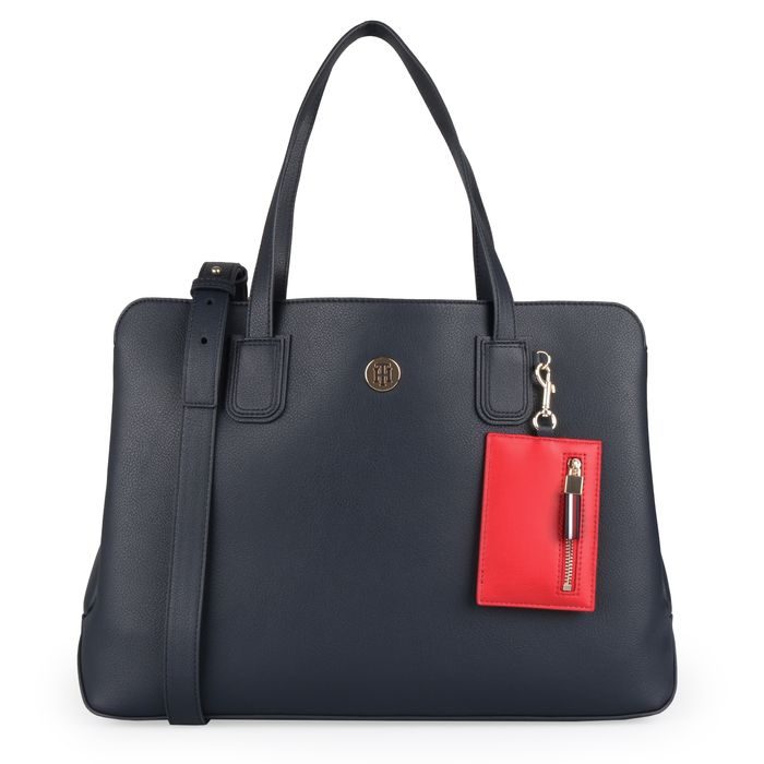 TOMMY HILFIGER, DÁMSKA KABELKA CHARMING TOMMY WORK AW0AW07312 - KABELKY CEZ RAMENO - KABELKY