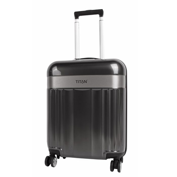 TITAN, KABÍNOVÝ CESTOVNÝ KUFOR SPOTLIGHT FLASH 4W S ANTHRACITE 37 L - PRÍRUČNÁ BATOŽINA - CESTOVNÉ  KUFRE A TAŠKY