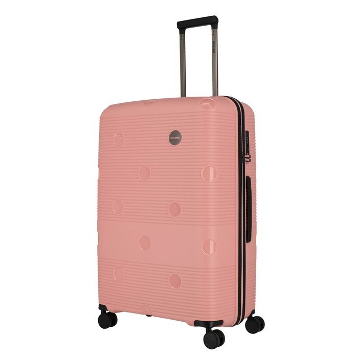 TRAVELITE, SKOŘEPINOVÝ CESTOVNÍ KUFR SMARTY 4W L PINK 101 L - SKOŘEPINOVÉ KUFRY - CESTOVNÍ KUFRY A TAŠKY