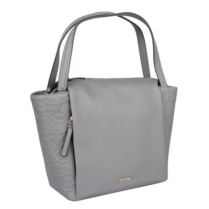 CALVIN KLEIN, KABELKA LARGE TOTE K60K602120 002, ŠEDÁ - KABELKY DO RUKY - KABELKY