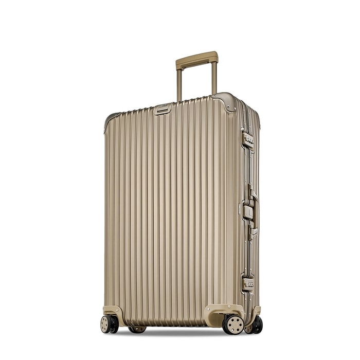 RIMOWA, HLINÍKOVÝ KUFOR RIMOWA TOPAS TITANIUM, 98 L - ŠKRUPINOVÉ KUFRE - CESTOVNÉ  KUFRE A TAŠKY