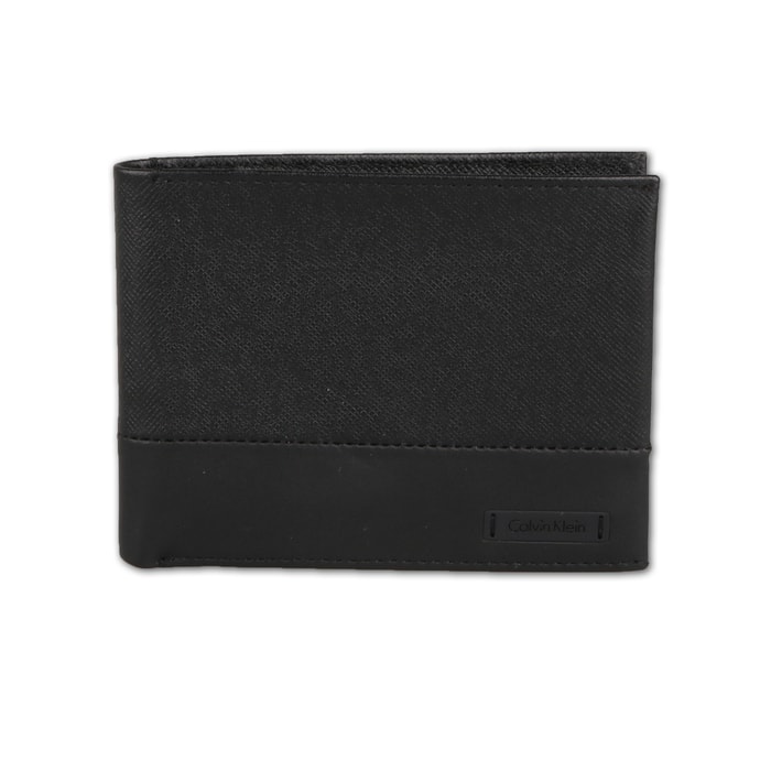 CALVIN KLEIN, PÁNSKÁ KOŽENÁ PENĚŽENKA ADAM BILLFOLD K50K503185-001, ČERNÁ - PÁNSKÉ PENĚŽENKY - PENĚŽENKY