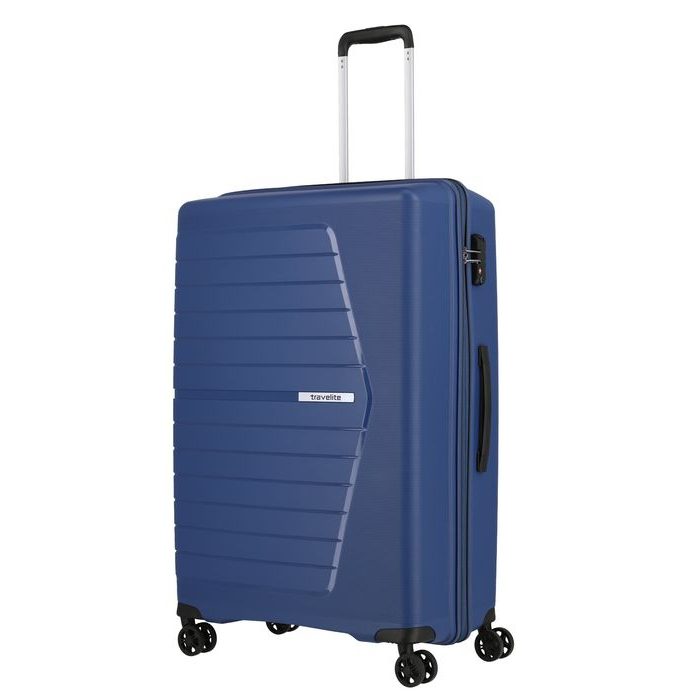 TRAVELITE, SKOŘEPINOVÝ CESTOVNÍ KUFR NUBIS L MIDNIGHT BLUE 92 L - SKOŘEPINOVÉ KUFRY - CESTOVNÍ KUFRY A TAŠKY