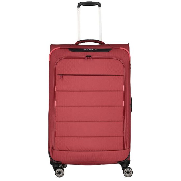 TRAVELITE, LÁTKOVÝ CESTOVNÝ KUFOR SKAII 4W L RED 91/98 L - LÁTKOVÉ KUFRE - CESTOVNÉ  KUFRE A TAŠKY