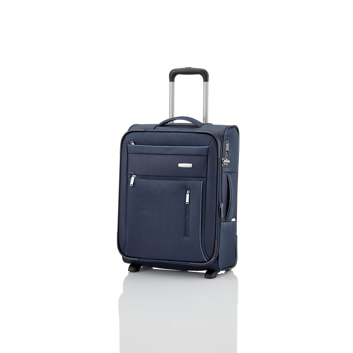 TRAVELITE, KABÍNOVÝ CESTOVNÝ KUFOR CAPRI 2W S NAVY 41/50 L - LÁTKOVÉ KUFRE - CESTOVNÉ  KUFRE A TAŠKY