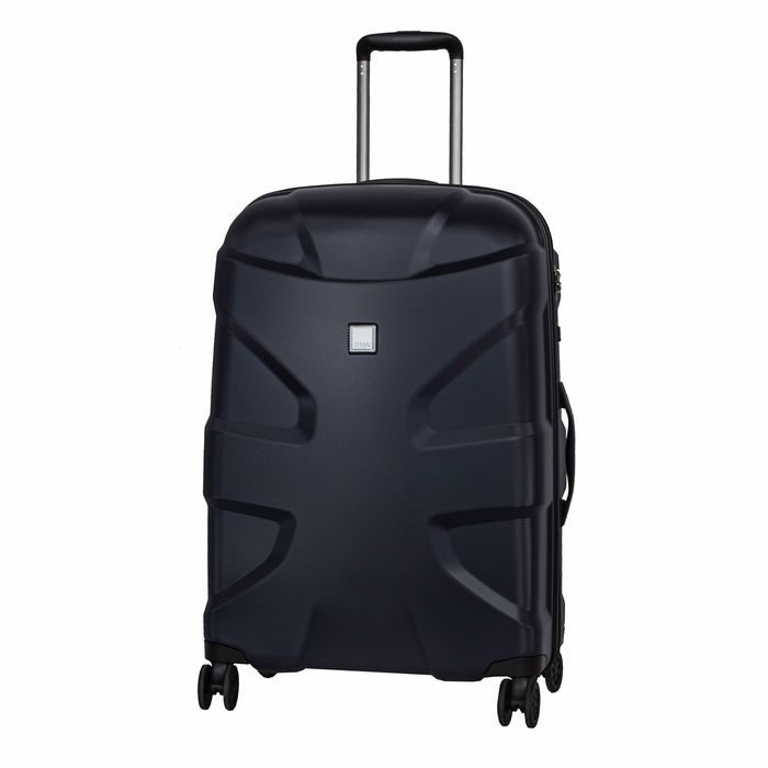 TITAN, CESTOVNÝ KUFOR X2 4W M+ NAVY 90 L - ŠKRUPINOVÉ KUFRE - CESTOVNÉ  KUFRE A TAŠKY