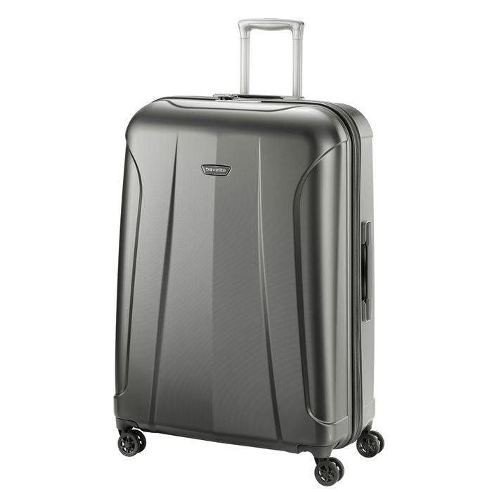 TRAVELITE, SKOŘEPINOVÝ CESTOVNÍ KUFR ELBE 4W XL ANTHRACITE 123 L - SKOŘEPINOVÉ KUFRY - CESTOVNÍ KUFRY A TAŠKY