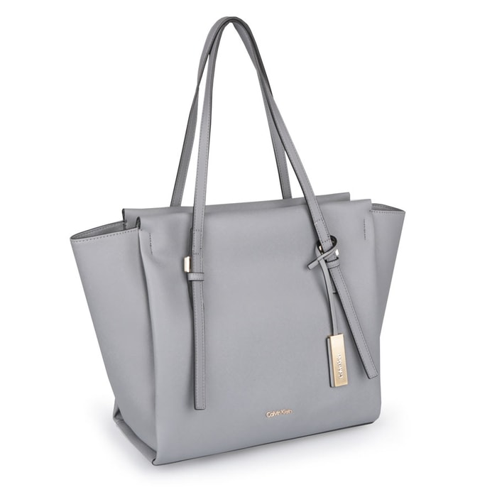 CALVIN KLEIN, KABELKA LARGE TOTE K60K602123 002, ŠEDÁ - KABELKY DO RUKY - KABELKY