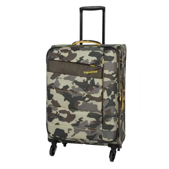 TRAVELITE, CESTOVNÝ KUFOR KITE 4W M CAMOUFLAGE 89948-86 67/77 L - LÁTKOVÉ KUFRE - CESTOVNÉ  KUFRE A TAŠKY