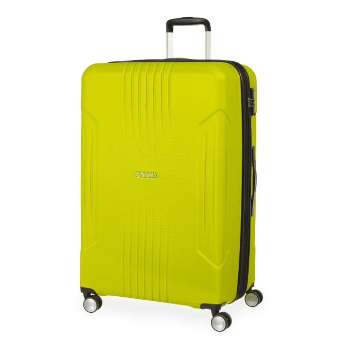 AMERICAN TOURISTER, CESTOVNÍ KUFR TRACKLITE SPINNER 34G 105/120 L ŽLUTÁ - ŠKRUPINOVÉ KUFRE - CESTOVNÉ  KUFRE A TAŠKY