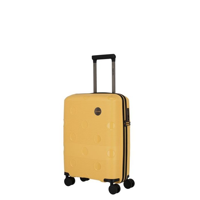 TRAVELITE, KABÍNOVÝ CESTOVNÝ KUFOR SMARTY 4W S YELLOW 34 L - PRÍRUČNÁ BATOŽINA - CESTOVNÉ  KUFRE A TAŠKY