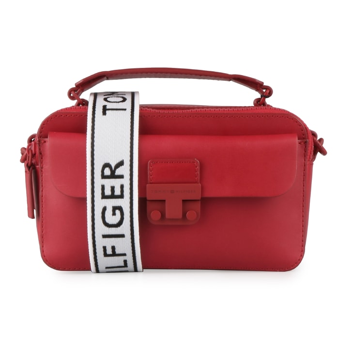 TOMMY HILFIGER, GEANTĂ CROSSBODY DE PIELE PENTRU DAMĂ FASHION HARDWARE AW0AW05833 - GENȚI CROSSBODY - GENȚI