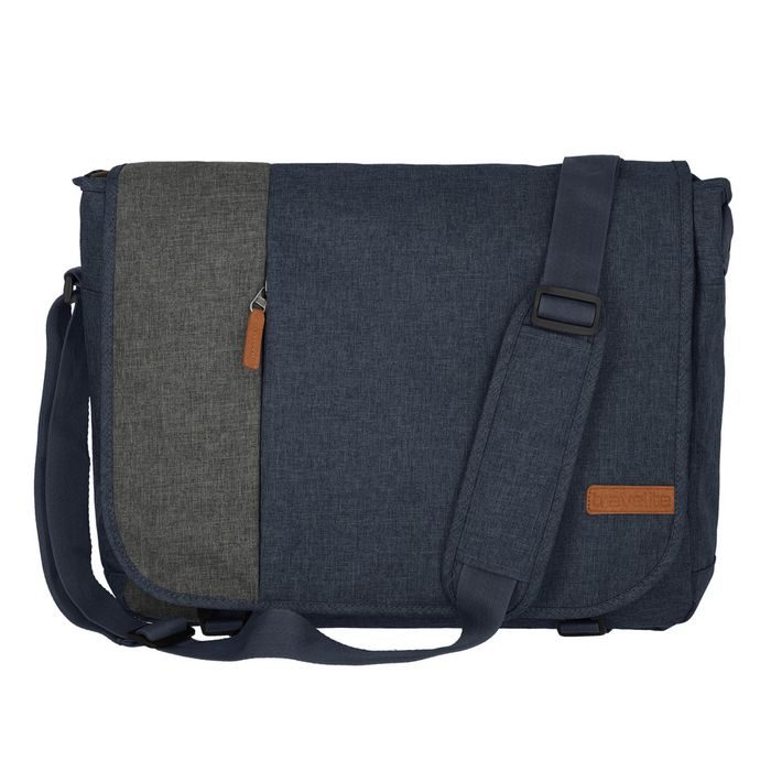 TRAVELITE, TAŠKA CEZ RAMENO BASICS ME NAVY/GREY 15,6'' - TAŠKY CEZ RAMENO - PÁNSKE TAŠKY