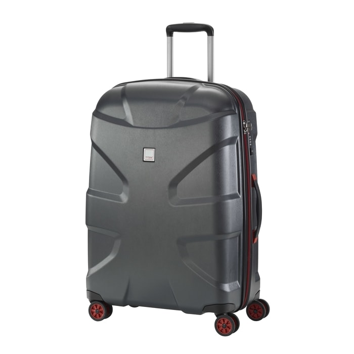 TITAN, CESTOVNÍ KUFR X2 4W M+ BLACK BRUSHED 90 L - SKOŘEPINOVÉ KUFRY - CESTOVNÍ KUFRY A TAŠKY