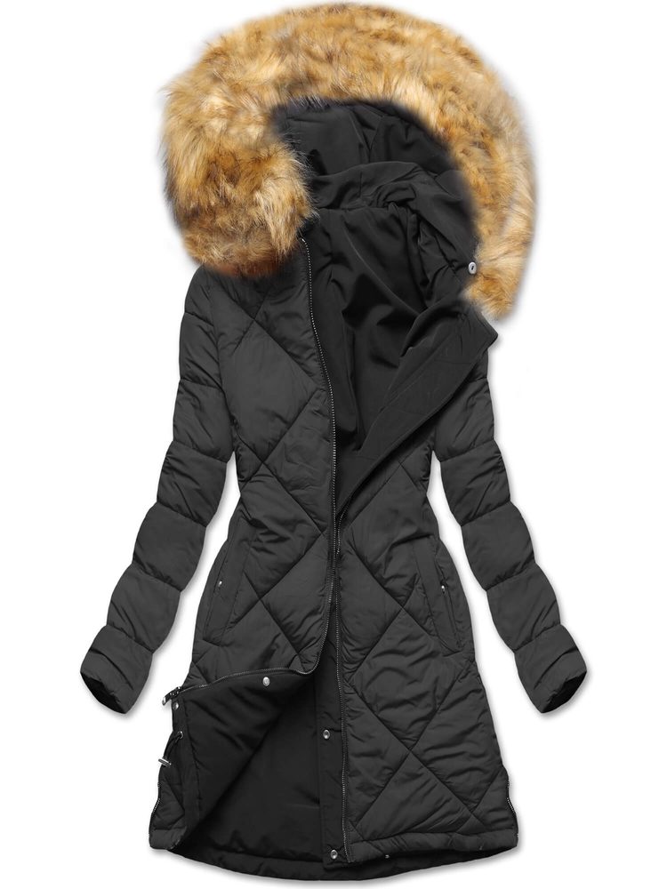 MODOVO Dámska zimná obojstranná bunda čierna