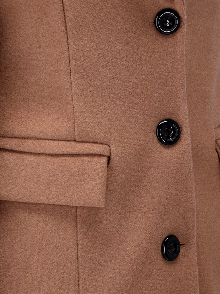 Dámský kabát klasického střihu světle hnědý - Kabáty - MODOVO