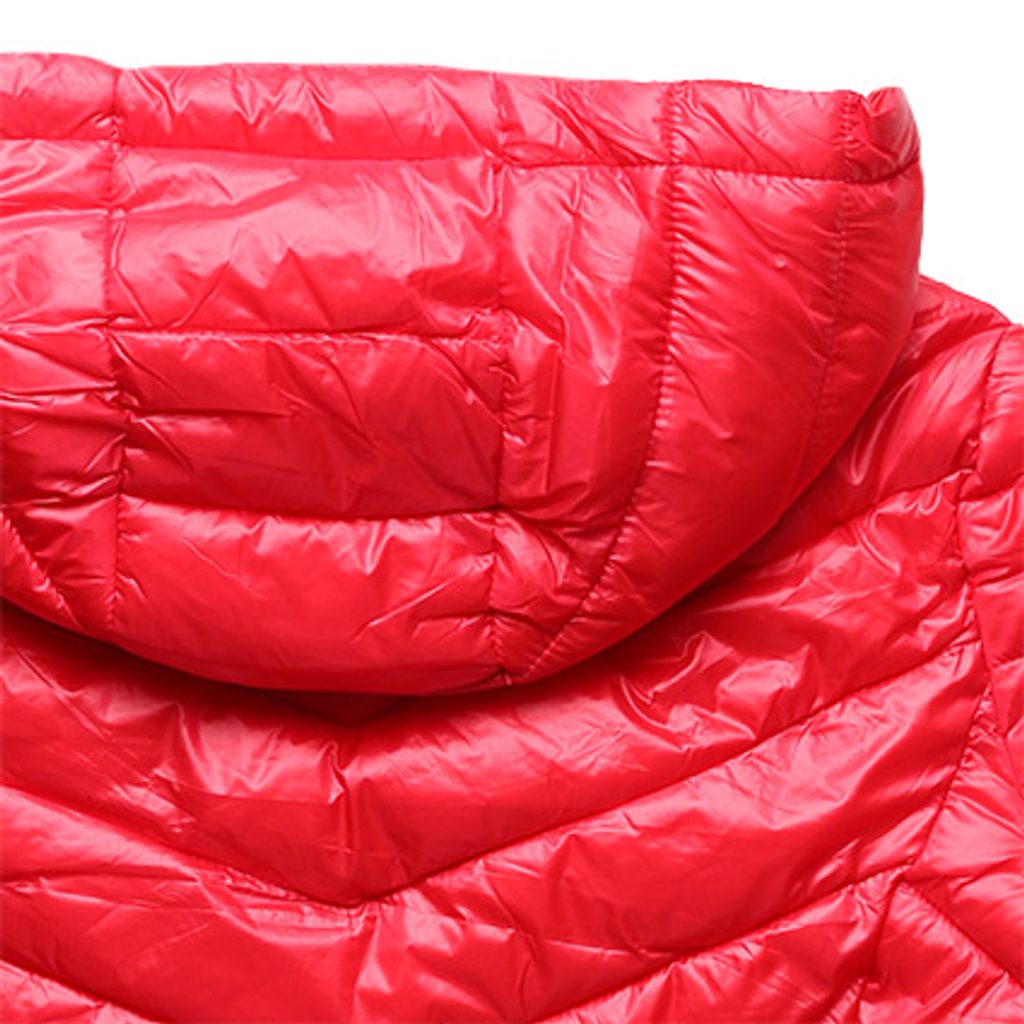 Női steppelt kabát kapucnival piros - Steppelt dzsekik - MODOVO