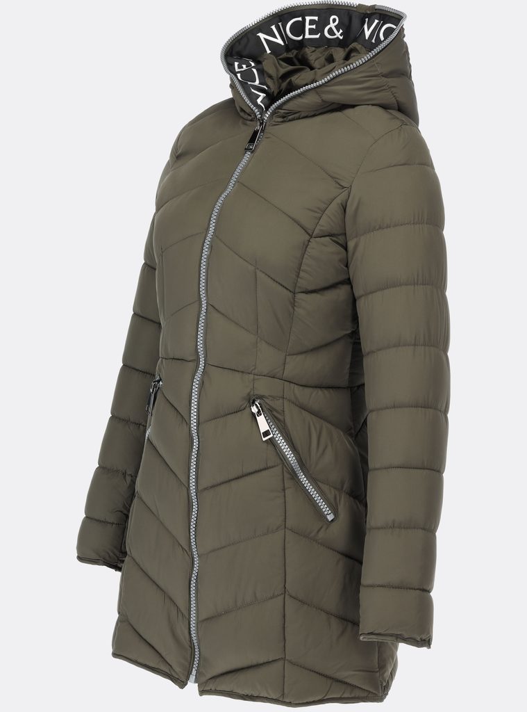 Dámska zimná prešívaná bunda khaki - Bundy - MODOVO