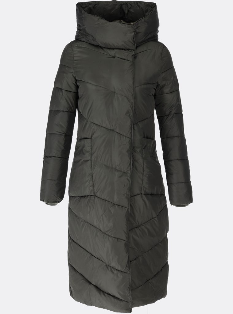 Dámska zimná bunda so zamatovou podšívkou khaki - Zimné bundy - MODOVO