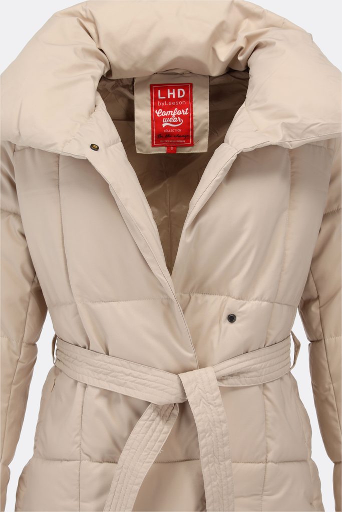 Dámska zimná bunda s opaskom béžová - Zimné bundy - MODOVO