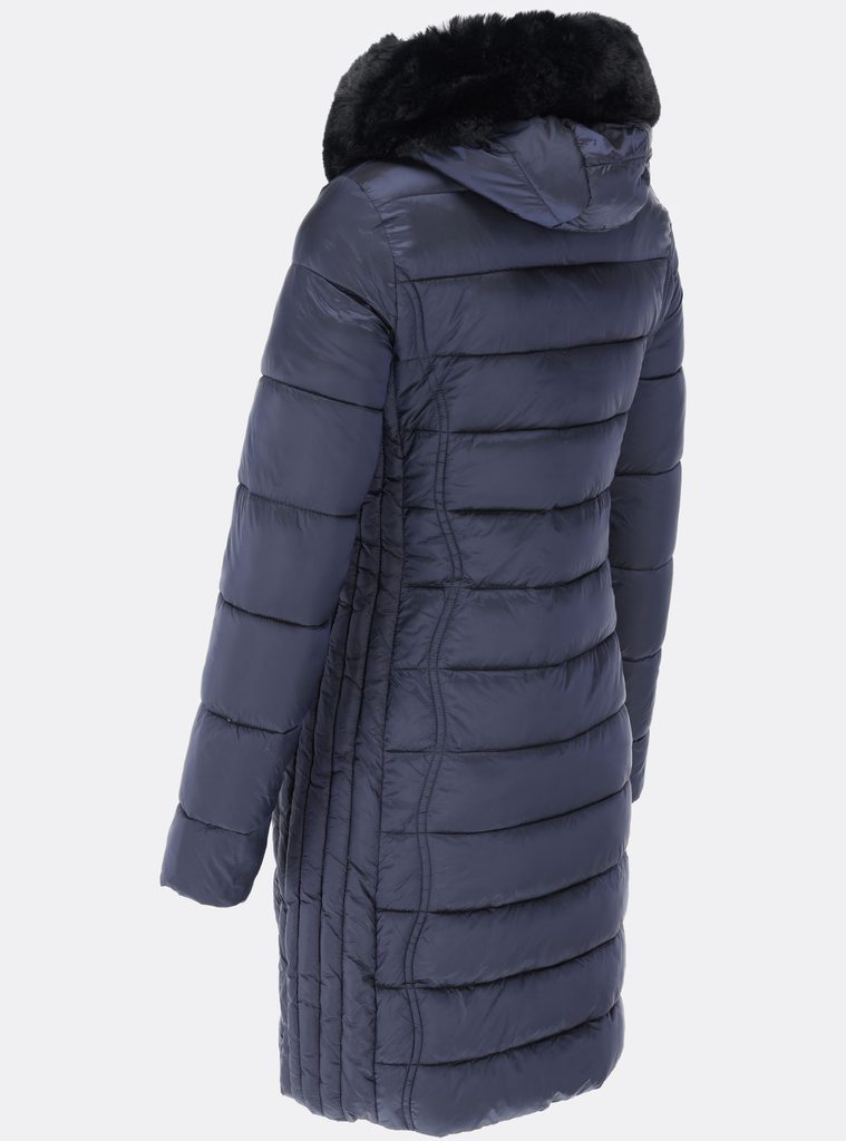 Dámská zimní bunda tmavě modrá - Bundy - MODOVO
