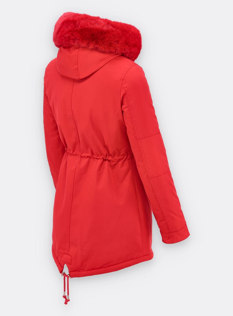 Dámská zimní bunda červená - Zimní bundy - MODOVO