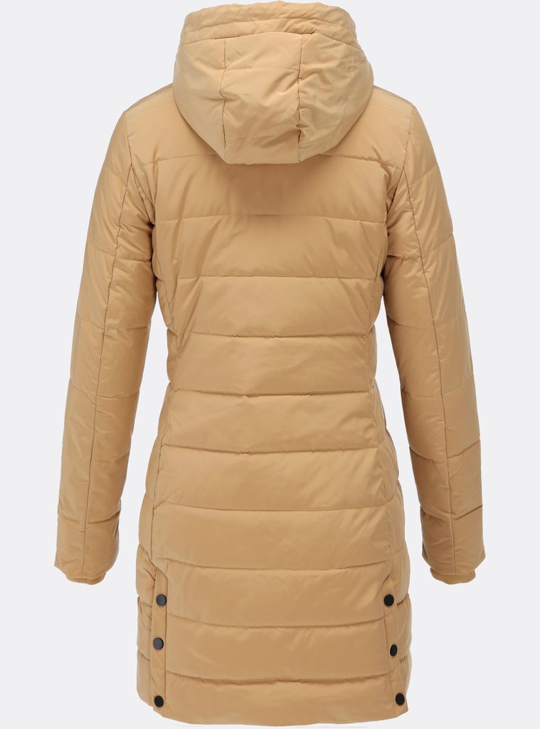 Dámská zimní bunda s plyšovou podšívkou béžová - Bundy - MODOVO