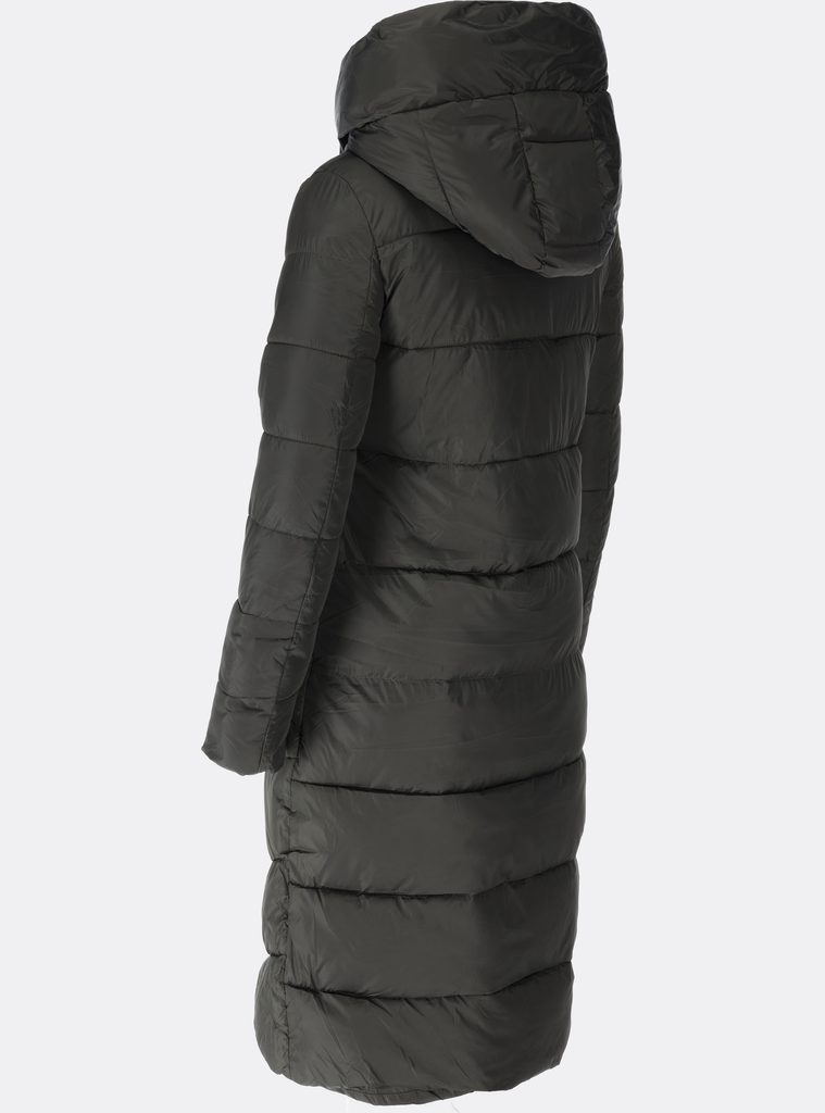 Dámská zimní bunda se sametovou podšívkou v barvě khaki - Bundy - MODOVO