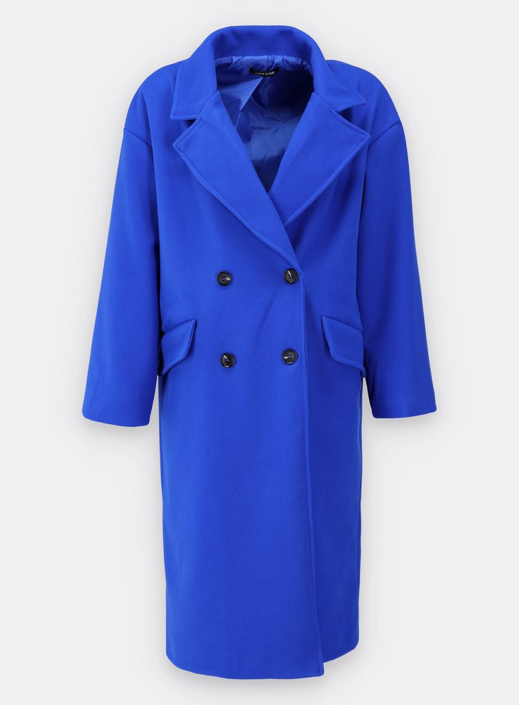 Dámský oversize kabát modrý - Kabáty - MODOVO