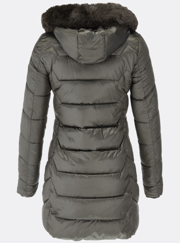 Dámska prešívaná zimná bunda khaki - Zimné bundy - MODOVO