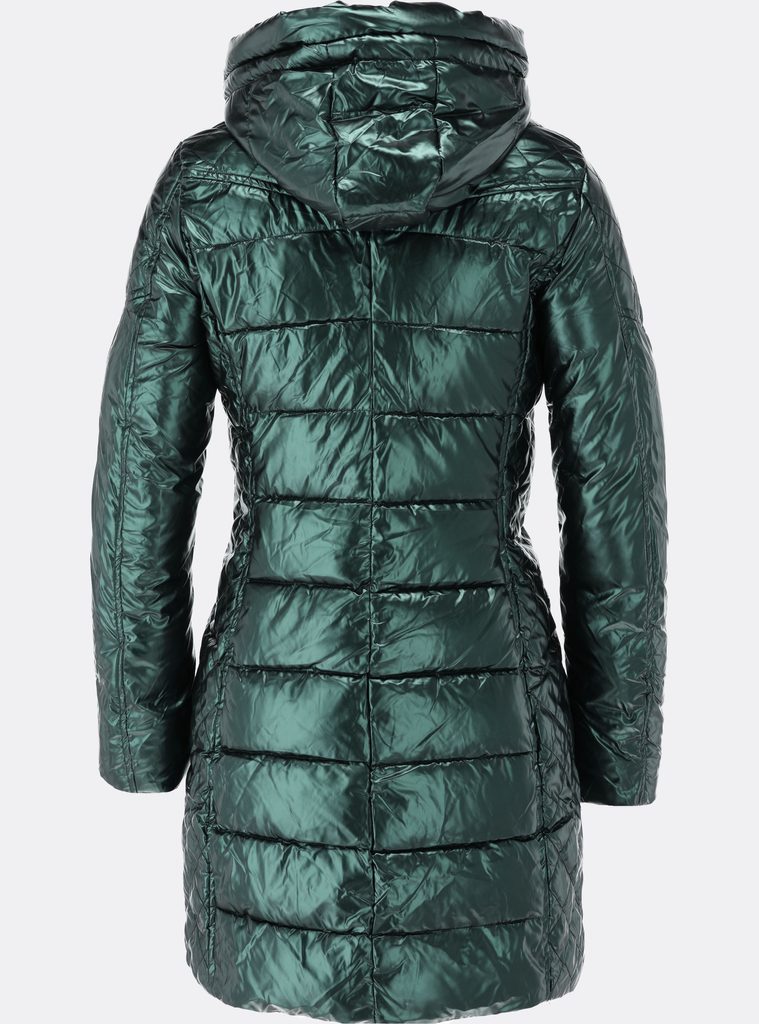 Dlhá dámska prešívaná bunda zelená - Zimné bundy - MODOVO