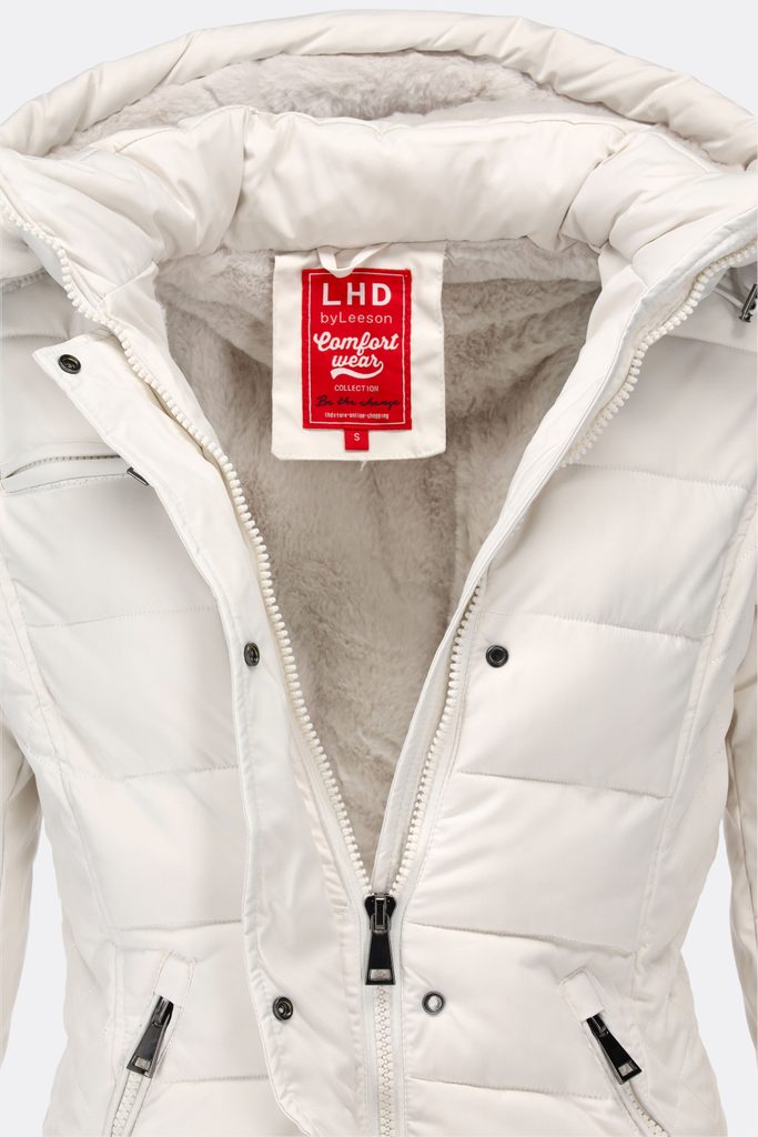 Dámska prešívaná zimná bunda biela - Zimné bundy - MODOVO
