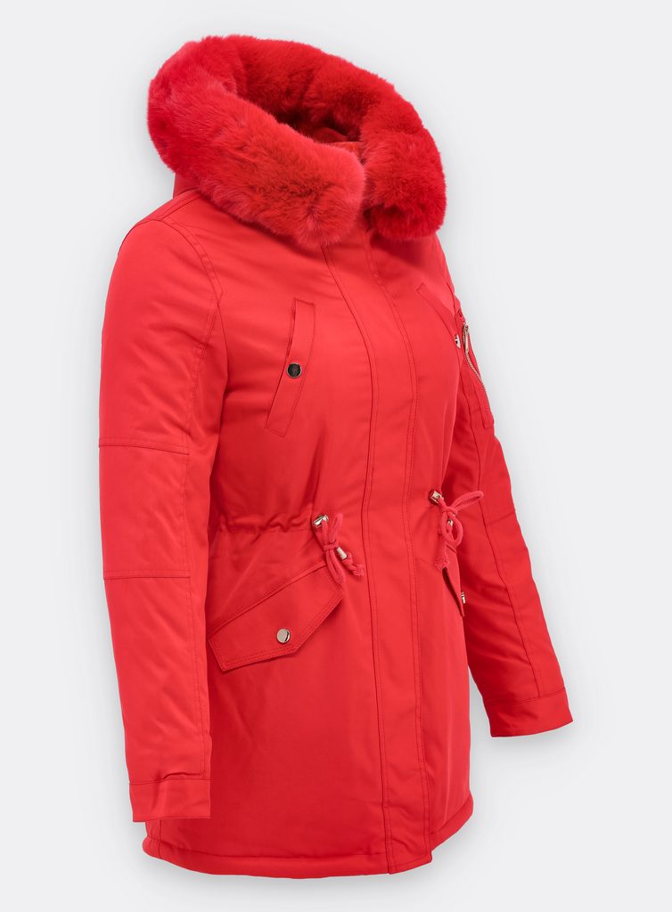 Dámska zimná bunda červená - Zimné bundy - MODOVO