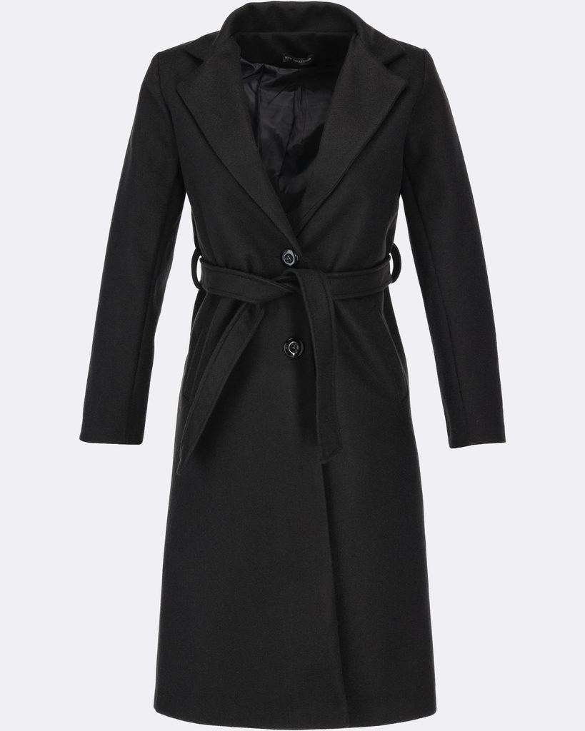 Dlouhý dámský kabát černý - Kabáty - MODOVO