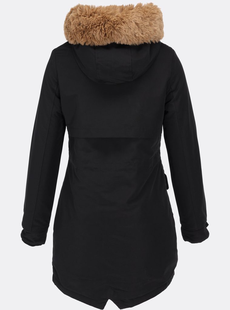 Dámská zimní bunda s kapucí černá - Bundy - MODOVO