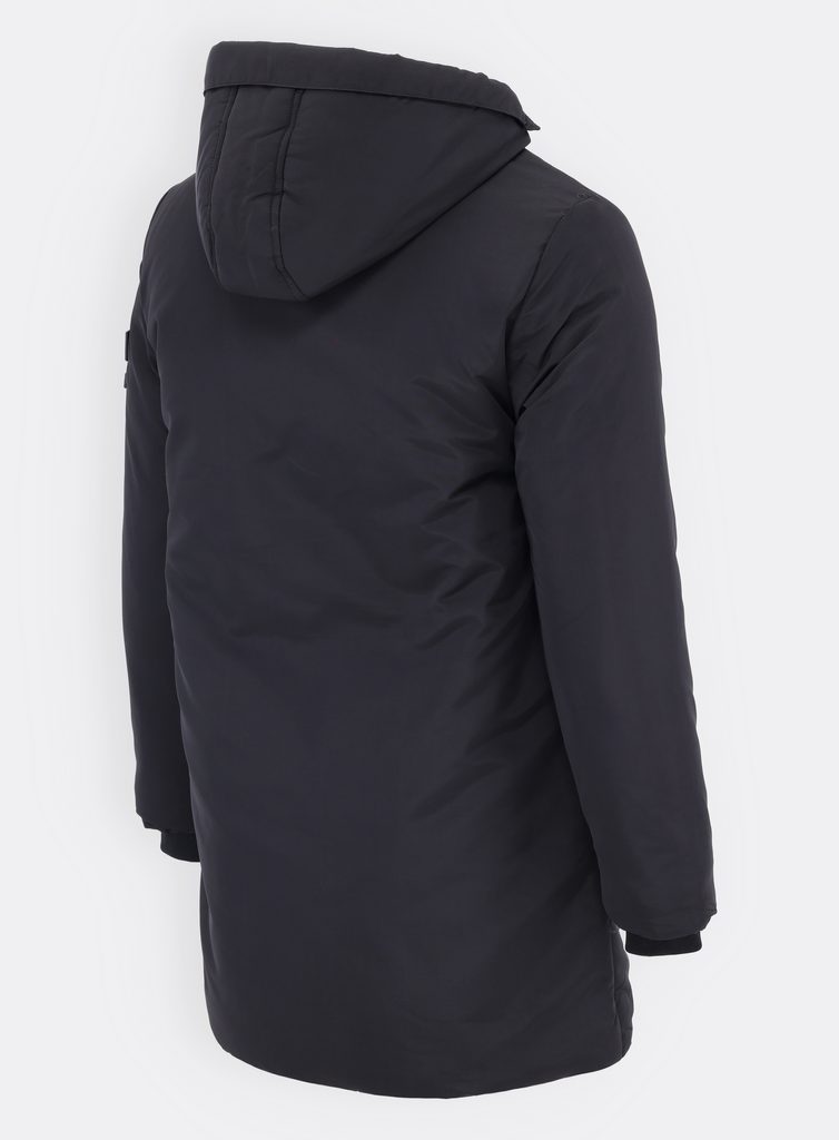 Pánská prodloužená zimní bunda černá - Pánské bundy - MODOVO