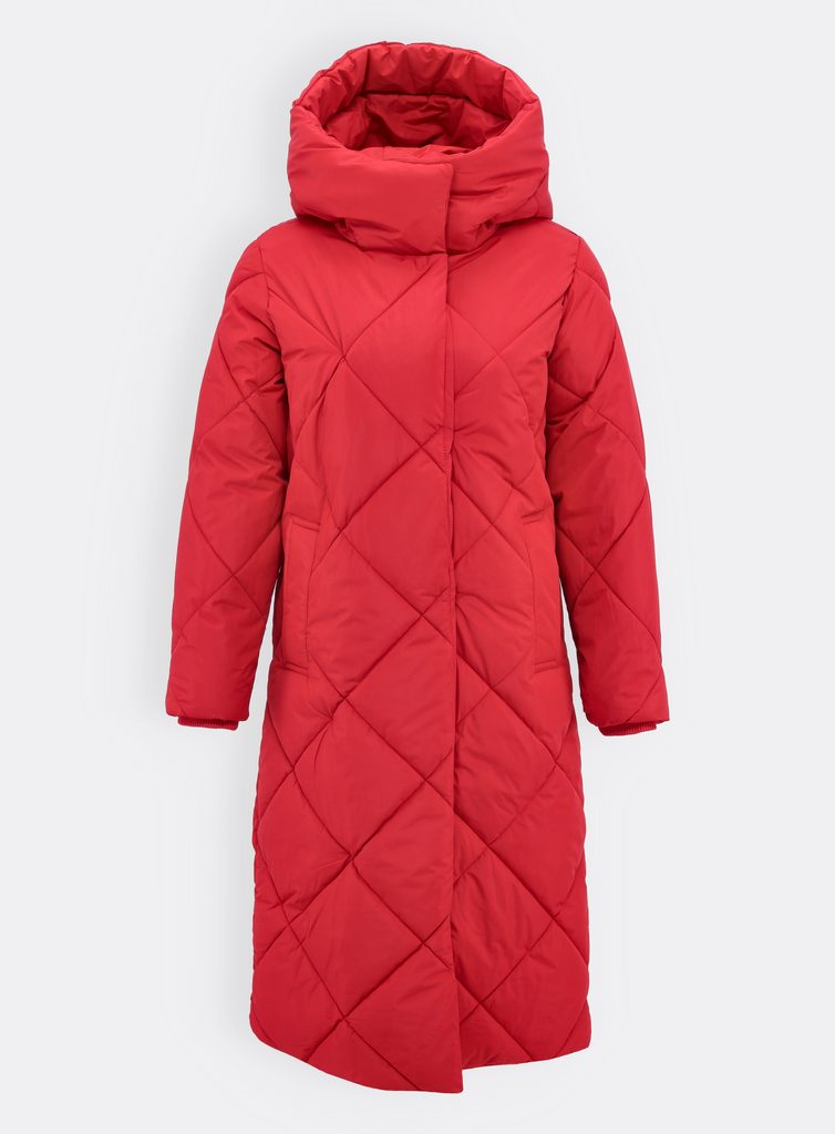 Dámská dlouhá zimní bunda červená - Zimní bundy - MODOVO