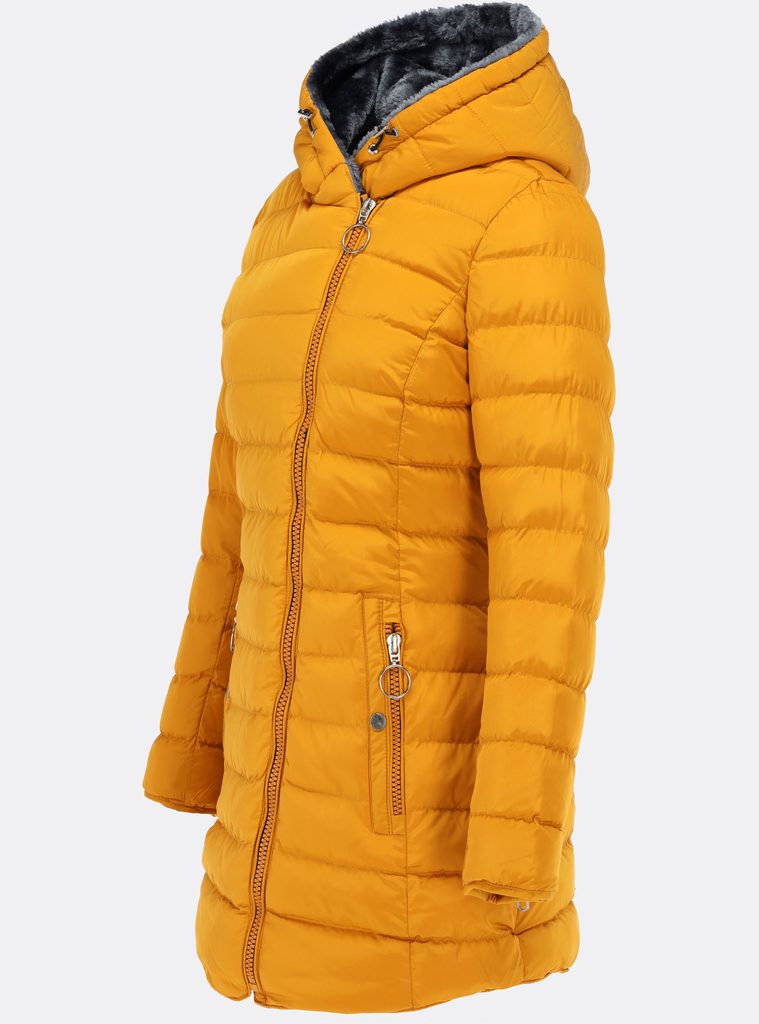 Dámska prešívaná zimná bunda žltá - Zimné bundy - MODOVO