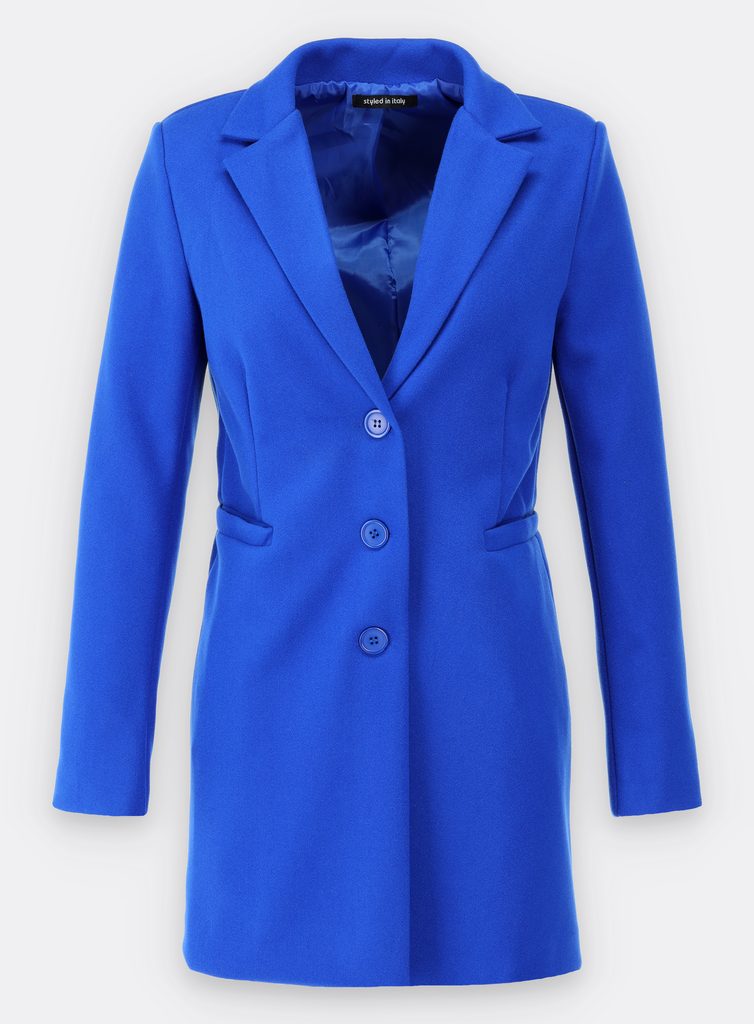 Klasický dámsky kabát modrý - Kabáty - MODOVO