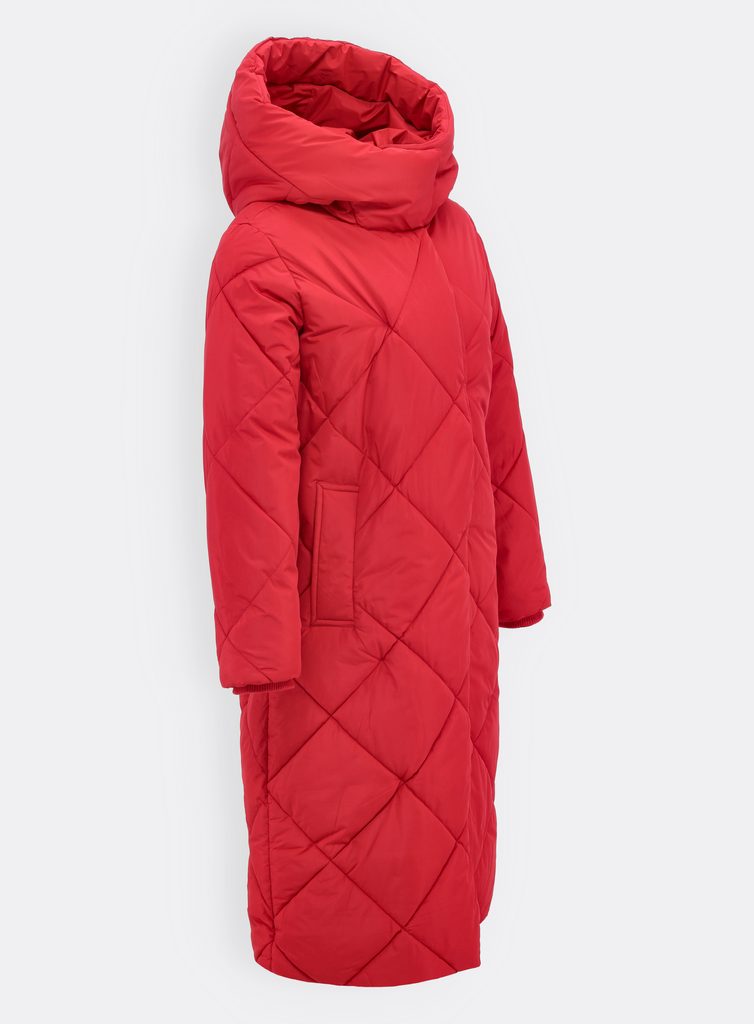 Dámska dlhá zimná bunda červená - Zimné bundy - MODOVO
