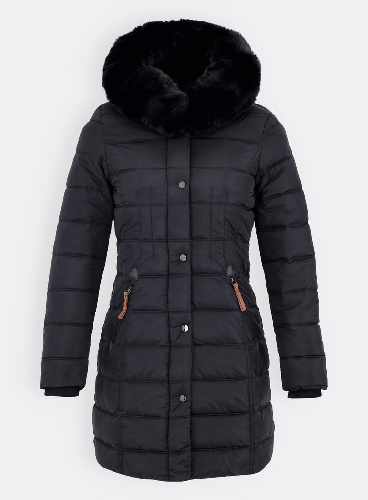 Dámská zimní prošívaná bunda černá - Zimní bundy - MODOVO