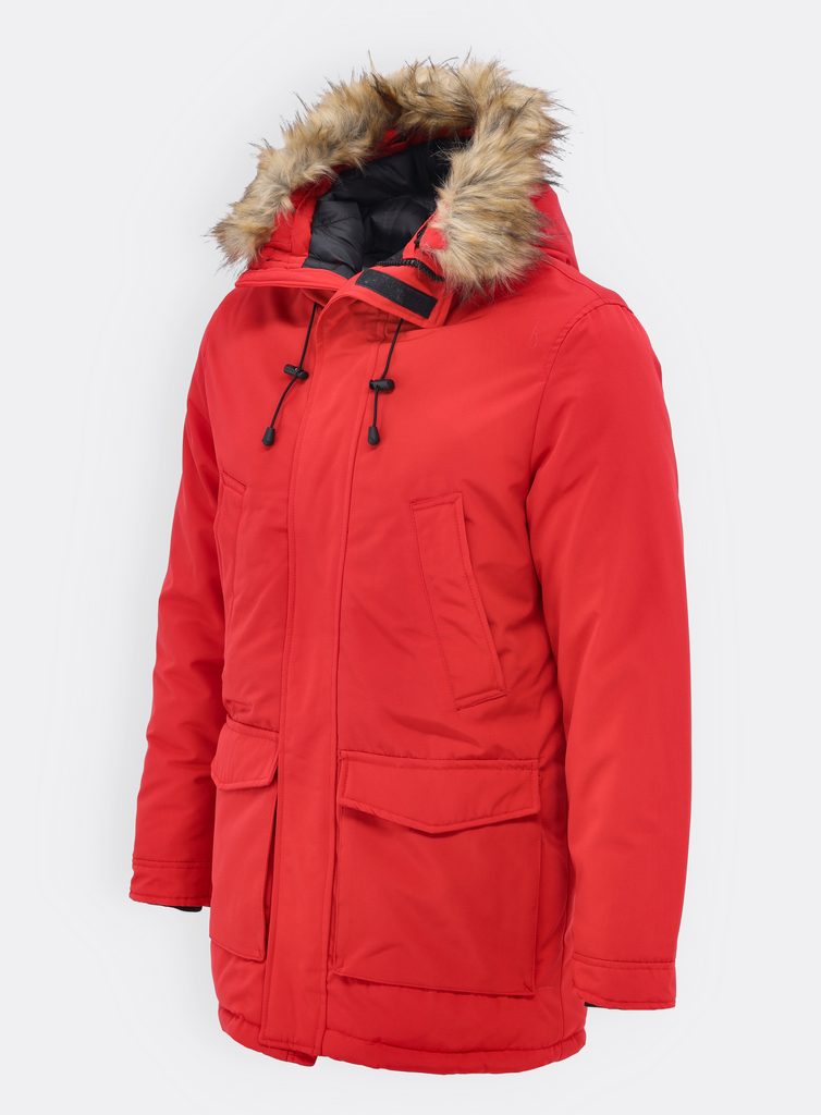 Pánska zimná bunda červená - Pánske bundy - MODOVO