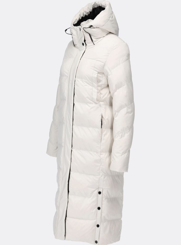 Dlouhá dámská zimní bunda bílá - Zimní bundy - MODOVO