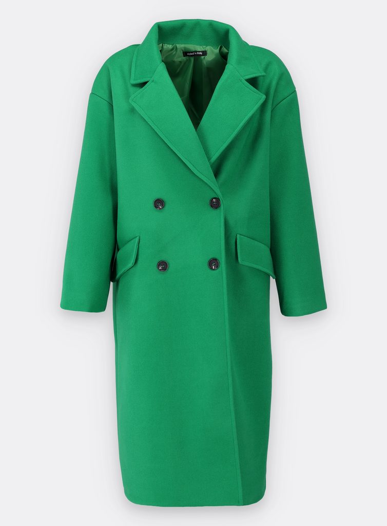 Dámsky oversize kabát zelený - Kabáty - MODOVO