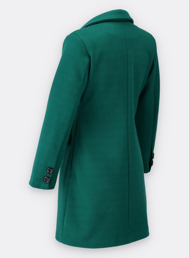 Dámský kabát klasického střihu zelený - Kabáty - MODOVO